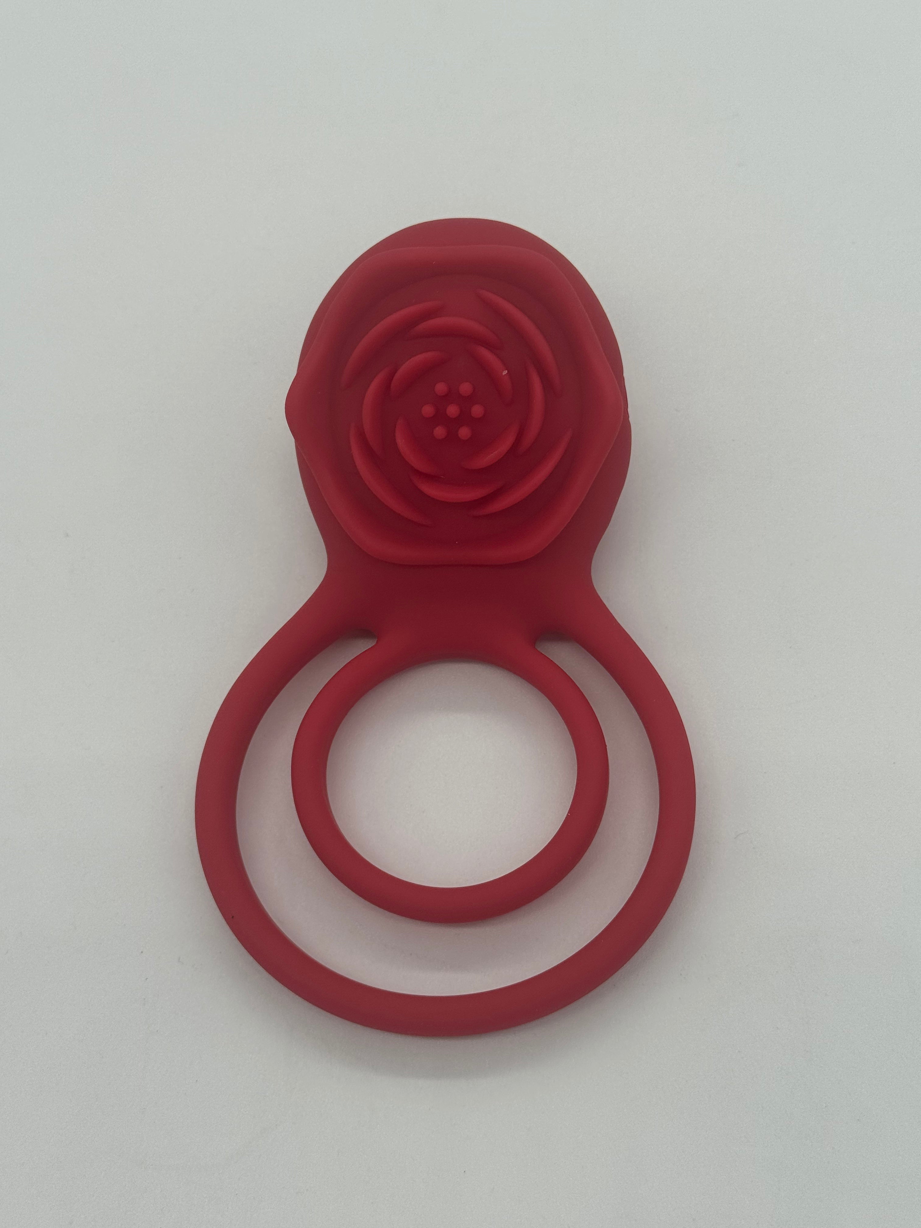 App/Remote Control Rose Dual Cock Ring