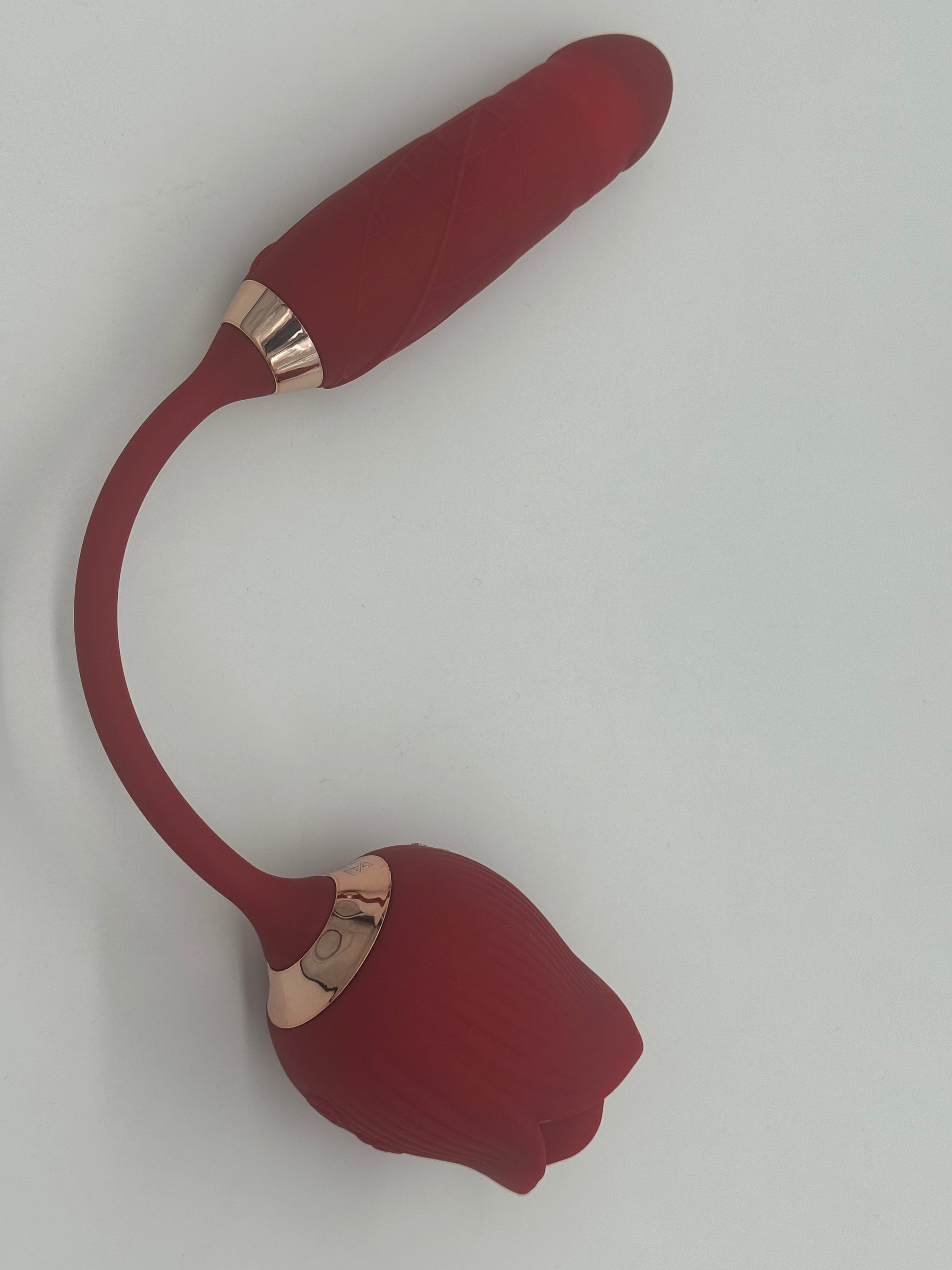 Rose Sucking & Thrusting Vibration Toy