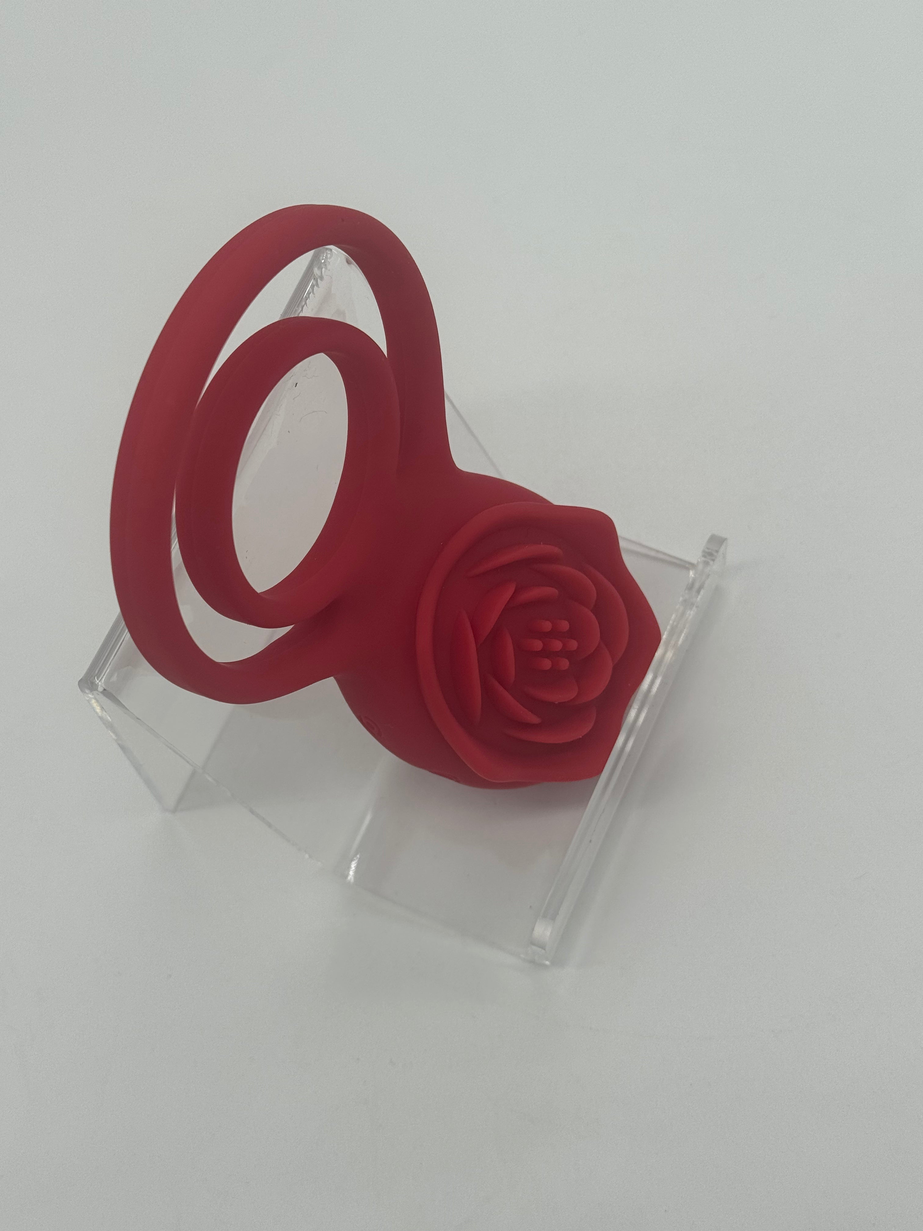 App/Remote Control Rose Dual Cock Ring
