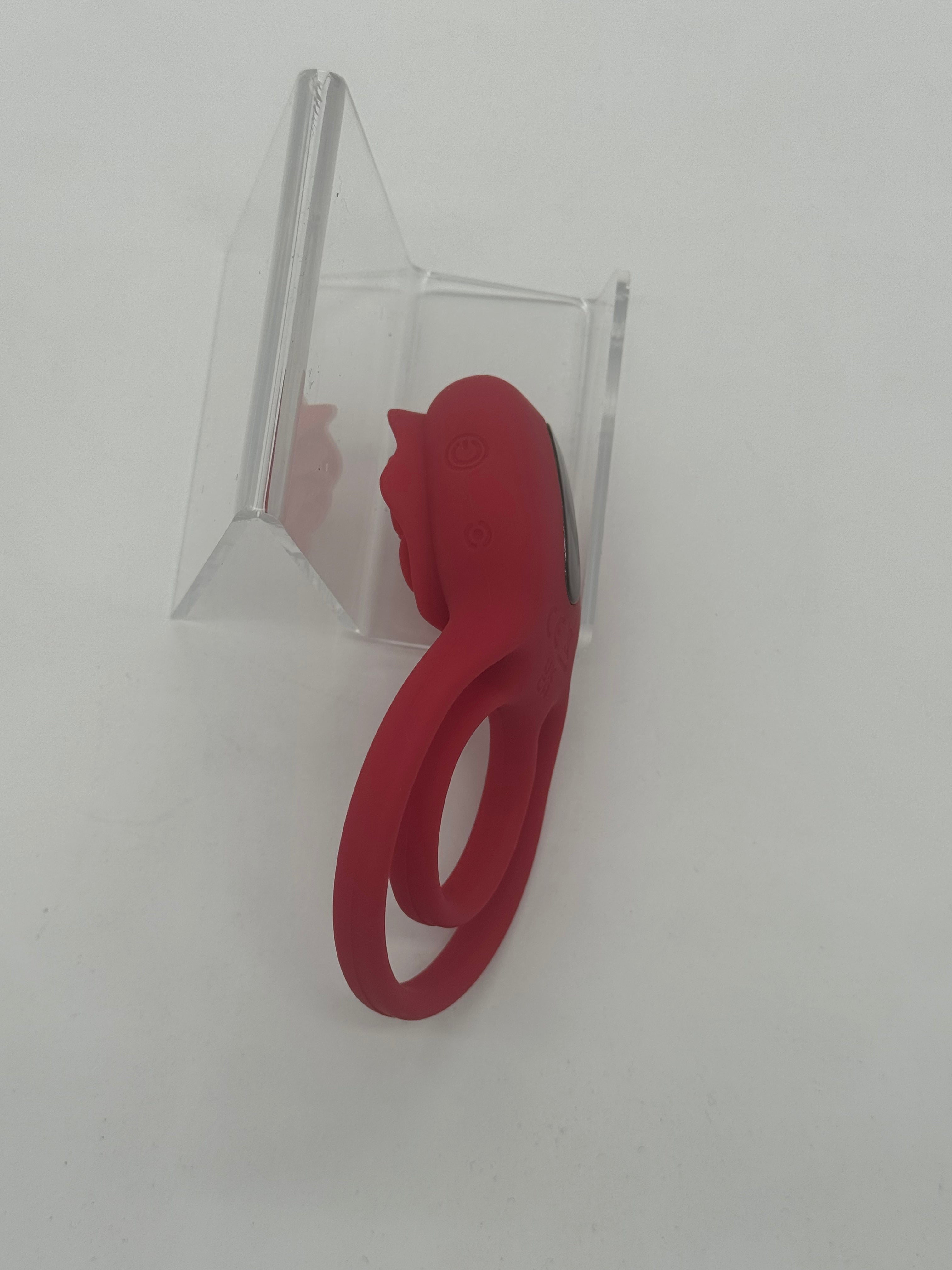 App/Remote Control Rose Dual Cock Ring