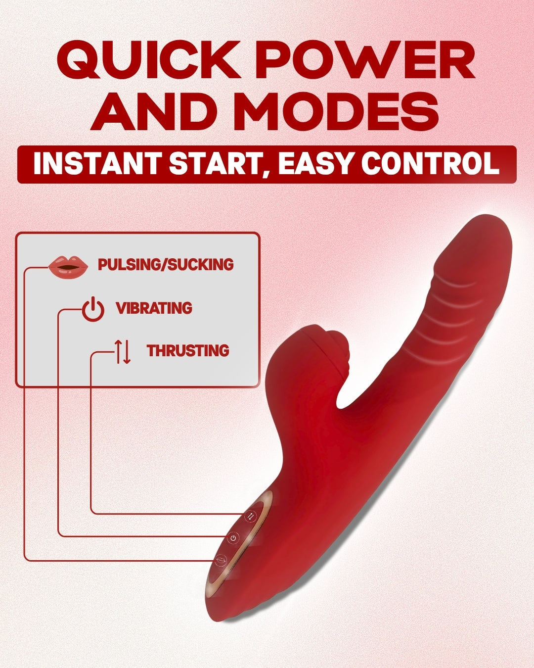 Vibrating Thrusting Dildo for Women